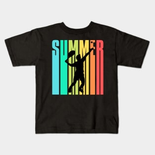 US Open Summer Tennis Silhouette Kids T-Shirt